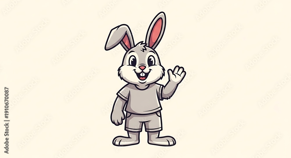 Obraz premium Cartoon rabbit illustration