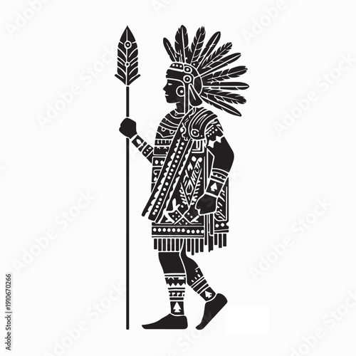 Traditional Indigenous Attire Logo Design Vector Isolated On White Background