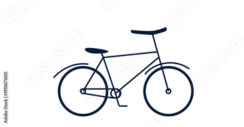 Bicycle for city riding. Bike transport vector illustration for eco-friendly travel, healthy lifestyle, and urban cycling design. Isolated flat icon of cycle