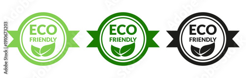 Eco Friendly vector set, Eco Friendly Badge set, Eco Friendly Badge design set	
