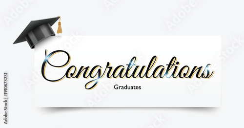 Congratulations graduation card with cap