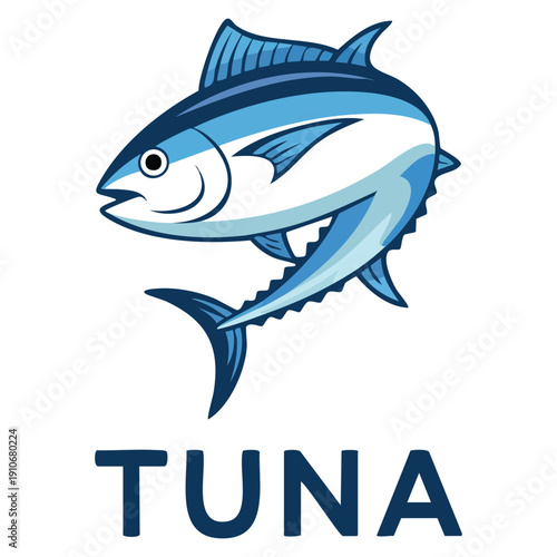 Tuna logo template vector design perfect for seafood fishing marine restaurant food brand and ocean themed business identity usage