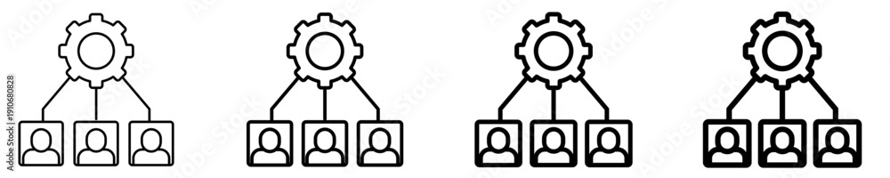 Obraz premium Resource Allocation Icon Set Different Style Collection 