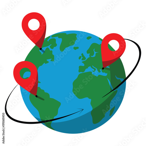 Vector icon global illegal immigrants in flat illustration style isolated on white background ideal for migration awareness border control and social issue design