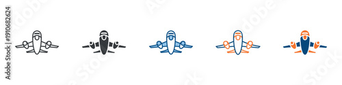 Airplane Icon Set Multiple Style Collection