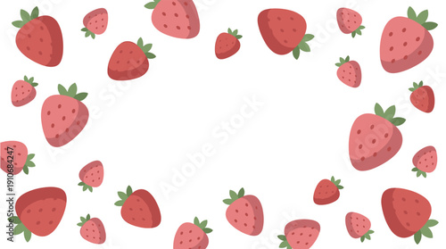 A bunch of ripe strawberries floating.
