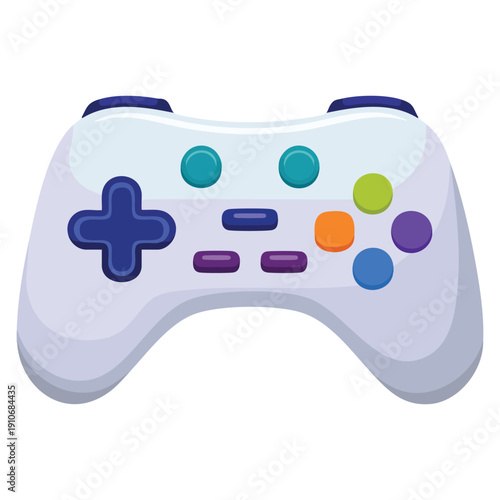Vector illustration of gamepad icon in modern design style ideal for gaming console entertainment esports interface and interactive media related visuals