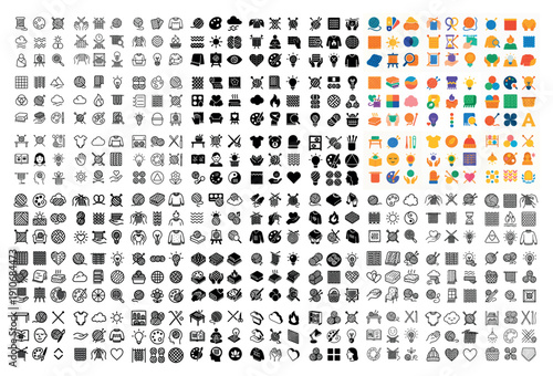 Laundry and clothing icons collection