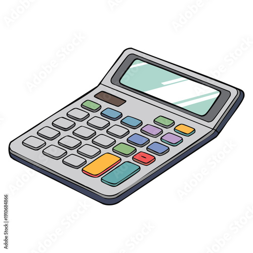 Vector illustration of isometric calculator icon set isolated on white background ideal for web design finance math accounting and business calculation visuals