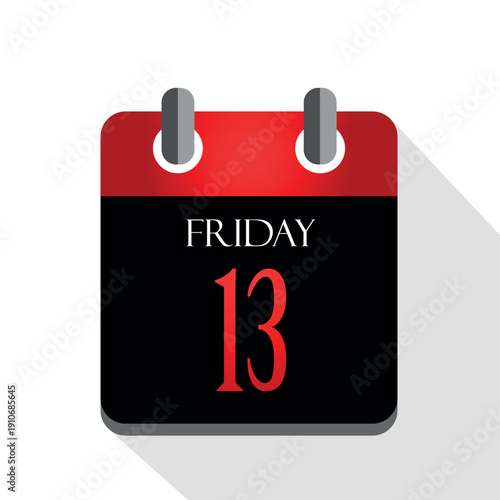 friday the 13th calendar icon vector illustration