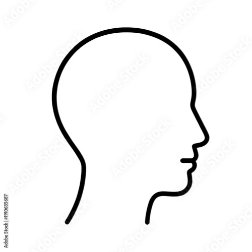 Silhouette Of A Man App Icon Noble Man Face