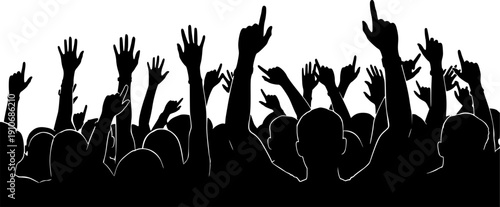 people crowd silhouette
