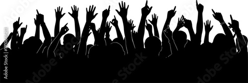 people crowd silhouette
