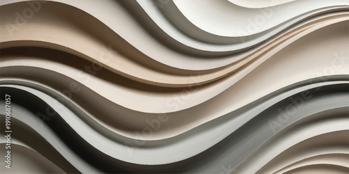 A luxury abstract metal background features smooth satin waves and a silk textile pattern with soft paper curves for a sophisticated business design material