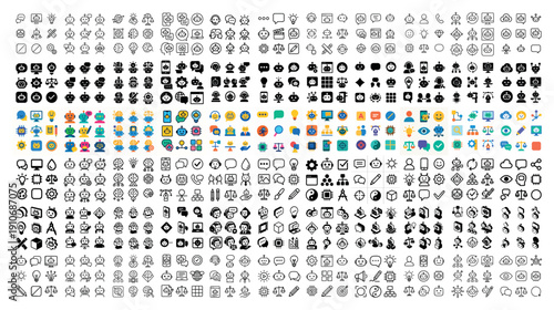 Comprehensive chatbot and ai icon collection