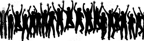 people crowd party silhouette
