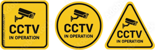 warning cctv area sign
