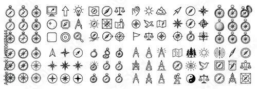 Navigation icons and symbols collection