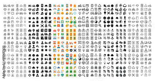 Diverse icon set for business and lifestyle