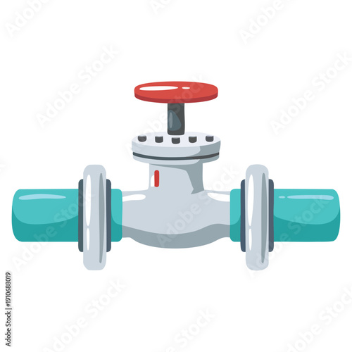 Vector illustration pipe and tap wallpaper with copy space free space for text ideal for plumbing water system maintenance backgrounds and construction themed graphic projects