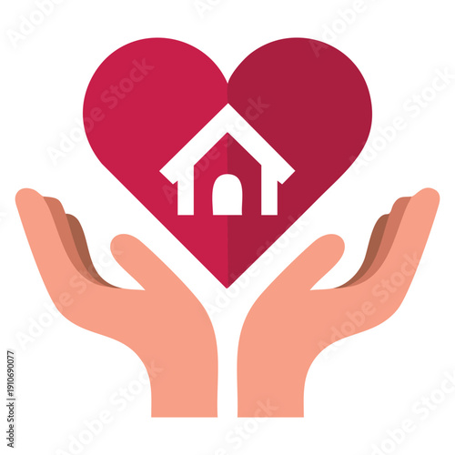 Vector smart home icon design home care logo template ideal for healthcare services elderly support assisted living and residential care branding