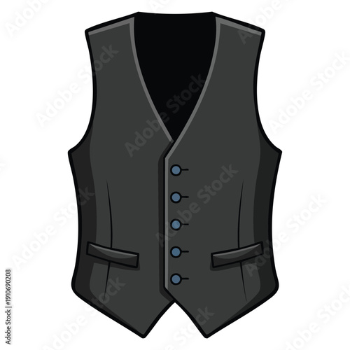 Vest illustration of actor costume isolated on white background ideal for web design fashion interface theater themed artwork and apparel visuals