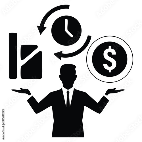 Viability icon glyph vector illustration representing feasibility and sustainability concepts, ideal for business evaluation visuals and strategic decision making materials