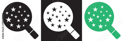 Search and Analytics Icon Set Vector. Collection of search, rating and analytics vector icons in black and green, ideal for SEO, web and app interface design.EPS10/AI.