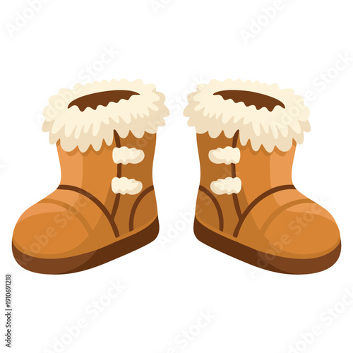 Winter boots vector isolated illustration suitable for cold season footwear fashion design retail promotion outdoor wear concepts and winter apparel themed creative projects