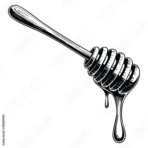 Wood honey icon in simple vector illustration isolated on white background perfect for natural product labels food icons and organic themed web design