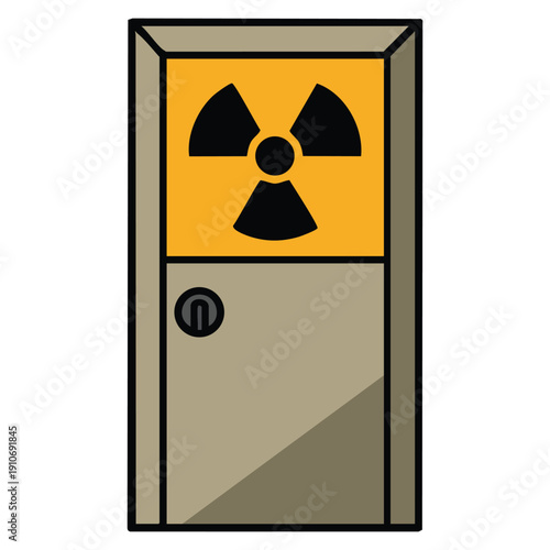 Xray image room door icon flat vector illustration hospital examination operating imaging concept ideal for medical diagnostics radiology healthcare and clinical interface designs