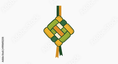 modern geometric woven diamond inspired by ketupat pattern but abstract and symmetrical