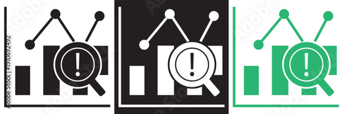 Search and Analytics Icon Set Vector. Collection of search, rating and analytics vector icons in black and green, ideal for SEO, web and app interface design.EPS10/AI.