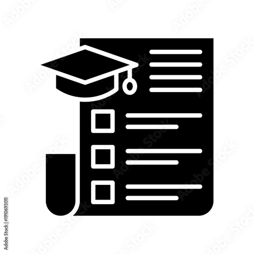 Syllabus glyph icon  Vector Illustration 