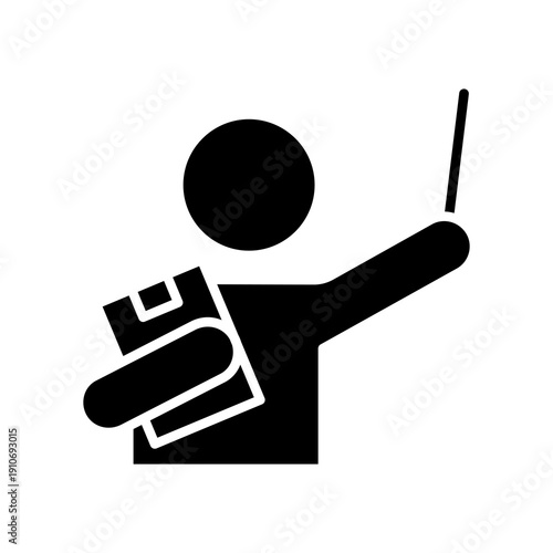 Instructor glyph icon  Vector Illustration 