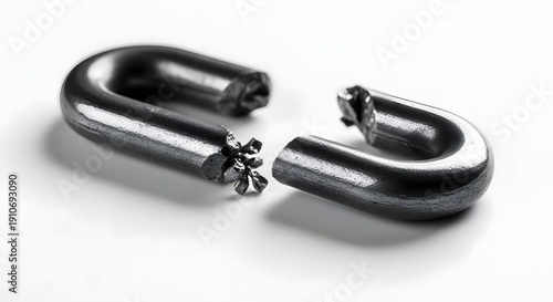 Wallpaper Mural One broken chain link on plain background, freedom concept Torontodigital.ca