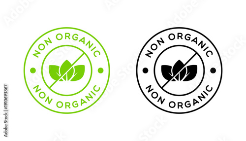 Vector Non Organic Badge Label