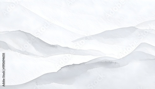 Wallpaper Mural Ethereal monochrome landscape with misty mountains fading into white Torontodigital.ca