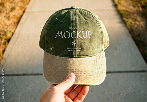 Outdoor Baseball Cap Mockup