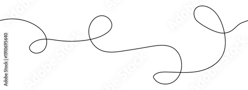 Continuous doodle style line illustration