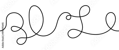 Hand drawn curved line illustration