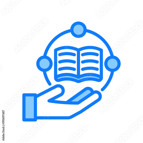 Resource blue icon  Vector Illustration  