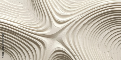 Abstract 3d background design featuring white lines and geometric spiral patterns that create a light motion wave ripple over a blue water texture backdrop