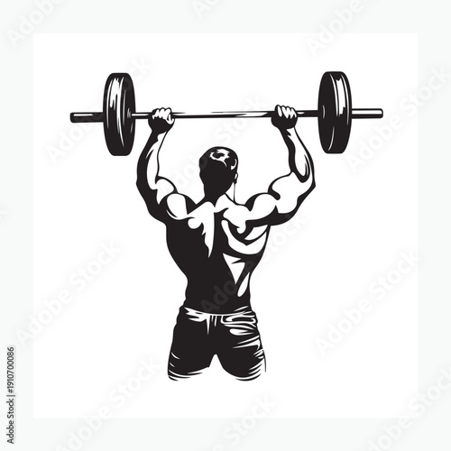 man lifting weights