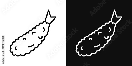 Tempura icons - editable stroke vector illustration