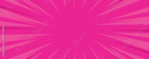 pink pop art comic background with clouds and zoom effect