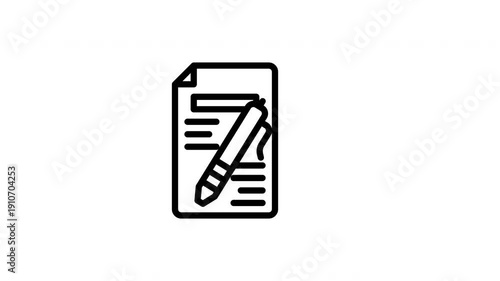 writing animated icon