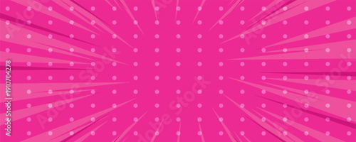 pink pop art comic background with clouds and zoom effect