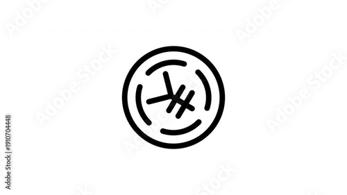yen symbol animated icon