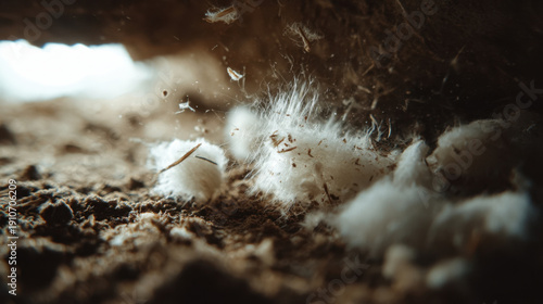 Wallpaper Mural Biodegradable material fibers decomposing in soil close up showing natural breakdown process sustainability and eco friendly environmental concept Torontodigital.ca